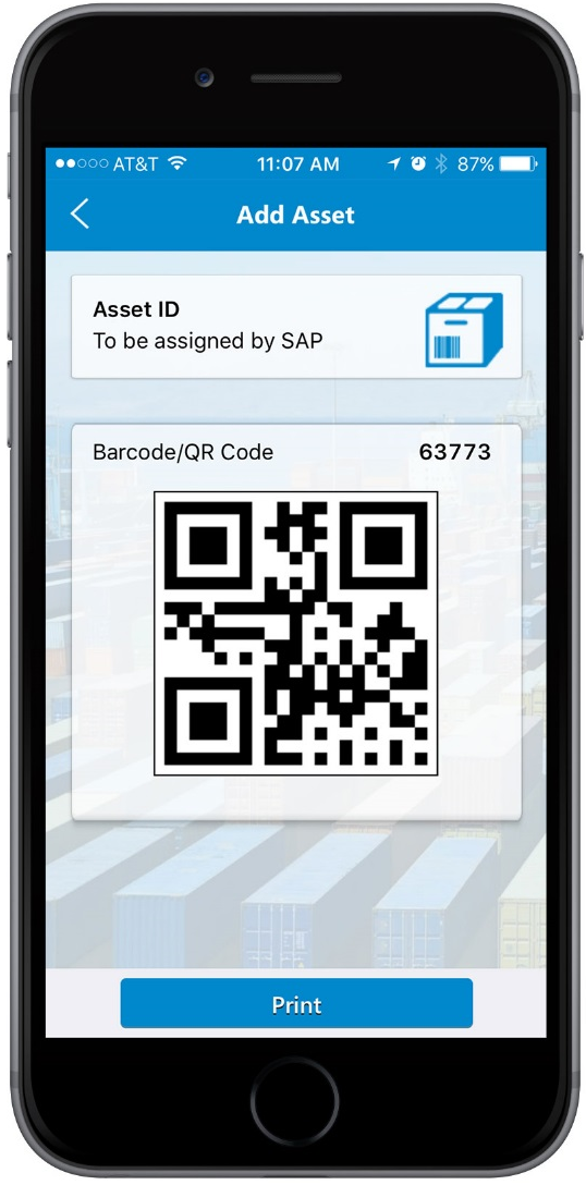 print asset QR code