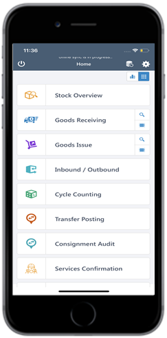 mInventory Home Screen