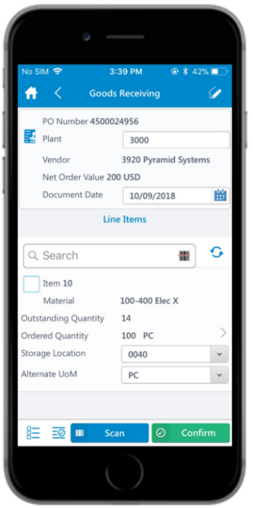 Goods Receiving Purchase Order Details