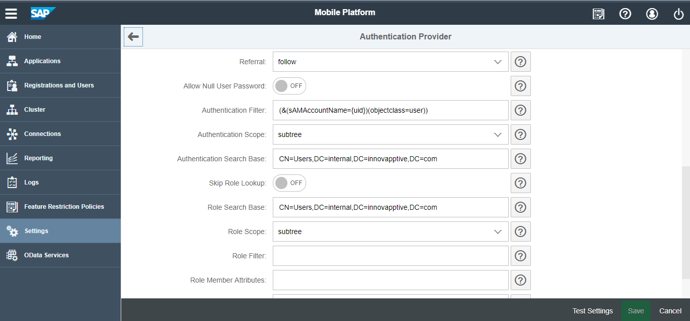 LDAP Configuurations