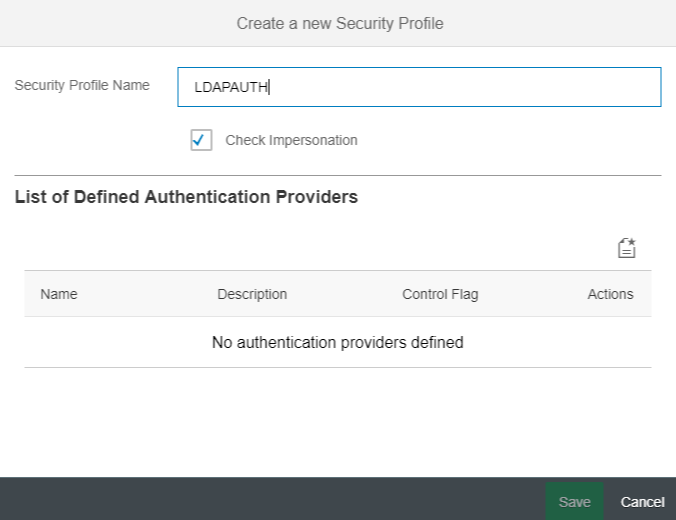 LDAP Security Profile