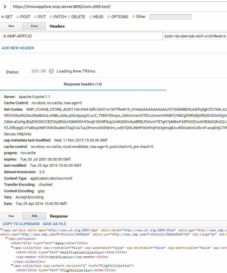 x509 X-SMP-APPCID Get Operation