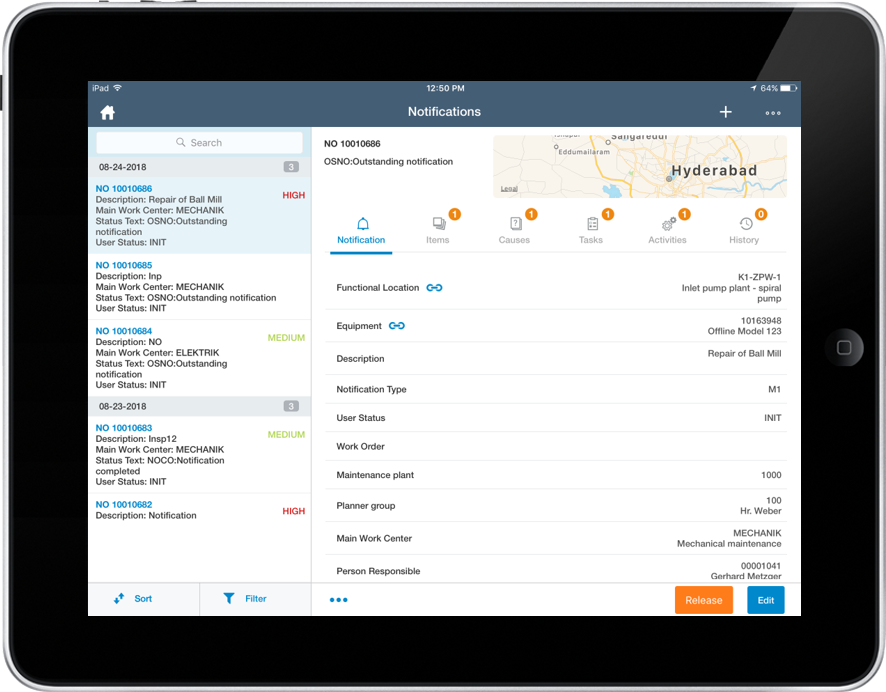 Image of Notifications screen