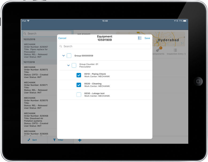 Image of task list based operations