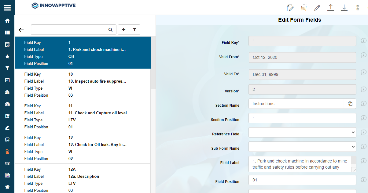 Searched Form Details