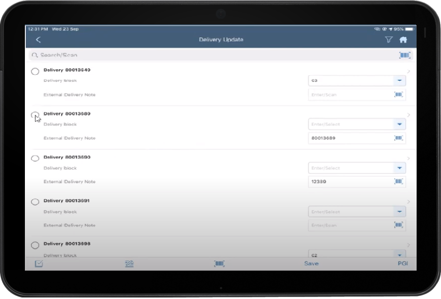 Delivery Update Module