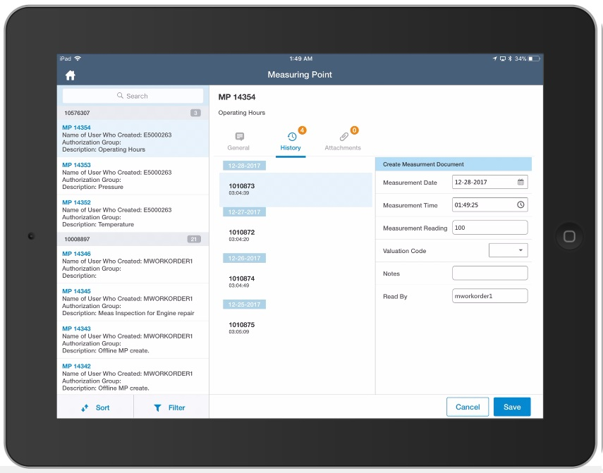 Image of adding measurement document