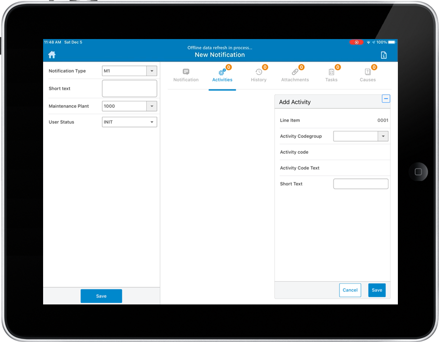 Image of add activity to Notification