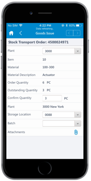 Stock Transport Order Line Item Details