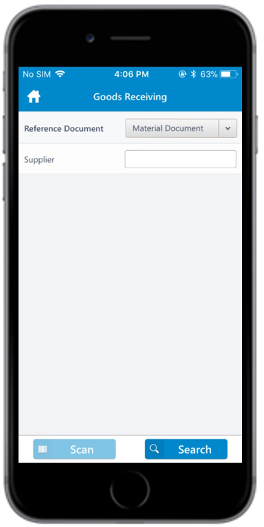 Goods Receiving Material Document Search