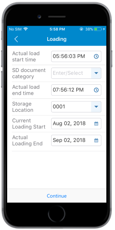 Shipment Loading Details