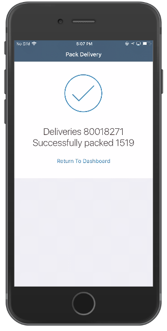 Deliveries Packed Confirmation