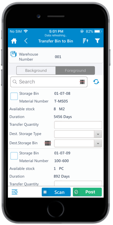 Storage Bins in Warehouse (Foreground)