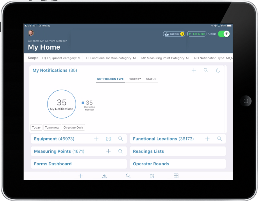 Image of notification dashboard