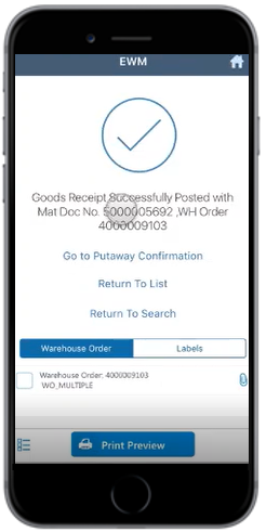 Warehouse Orders List