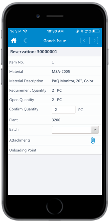 Reservation Document Line Item Details