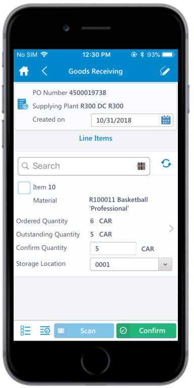Goods Receiving Purchasing Document Details