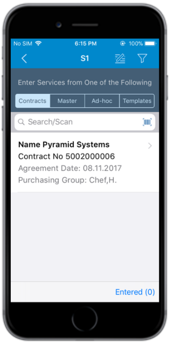 Unplanned Service - Contract tab