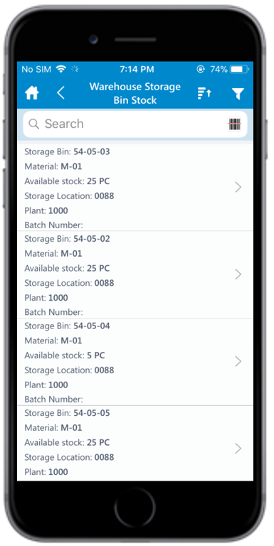 Warehouse Storage Bin Stock