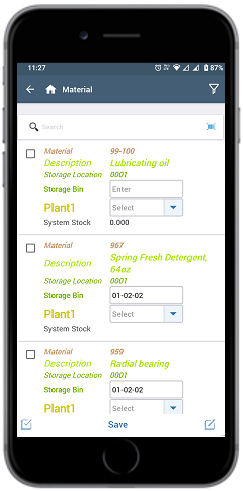 Material Document List