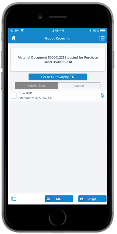 Success Screen of Posting