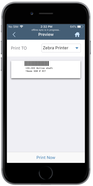 Material Document Print Preview